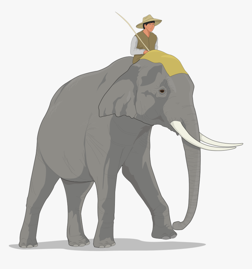 Elephant Clipart Brown - Rider And Elephant Metaphor, HD Png Download, Free Download