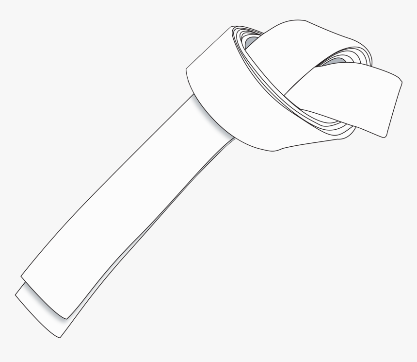 Ichf White Belt 10th Gup Large - Taekwondo Belt Vector, HD Png Download, Free Download