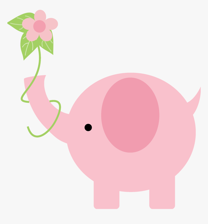 Baby Shower Elephant Png - Baby Elephant Pink Png, Transparent Png, Free Download