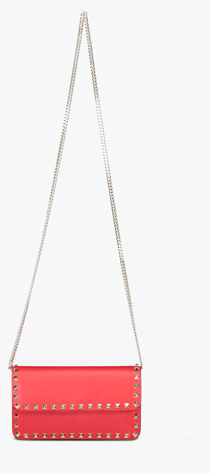 Front Hanging Image Of Valentino Women"s Rockstud Wallet - Chain, HD Png Download, Free Download