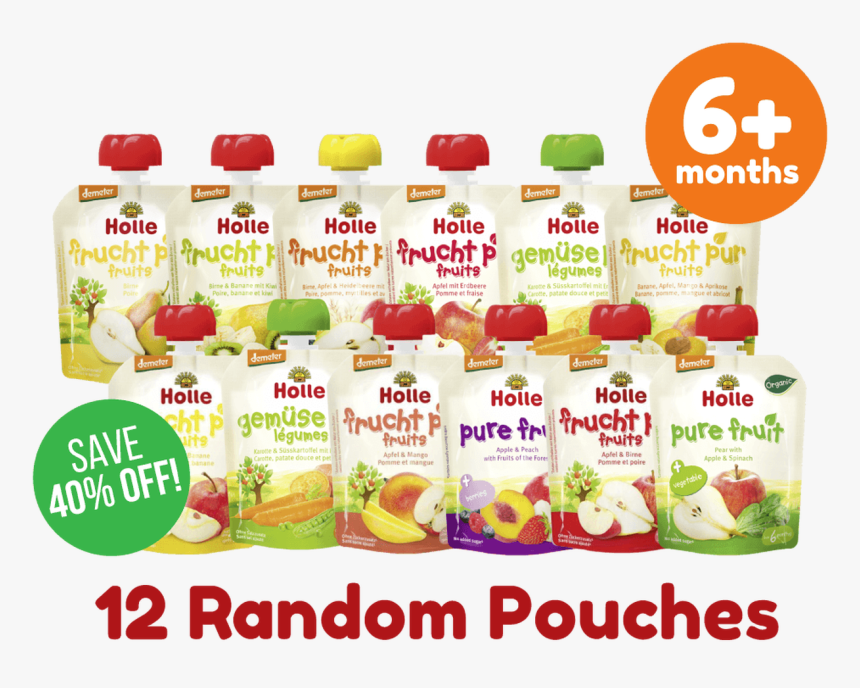 12 Random Organic Pure Fruit / Vegetable Pouches - Natural Foods, HD Png Download, Free Download