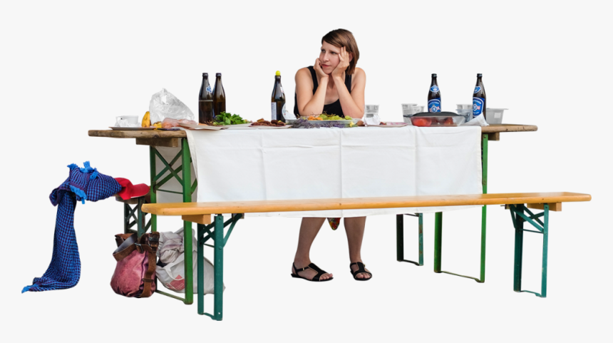At A Barbecue Party Png Image - People Picnic Table Png, Transparent Png, Free Download