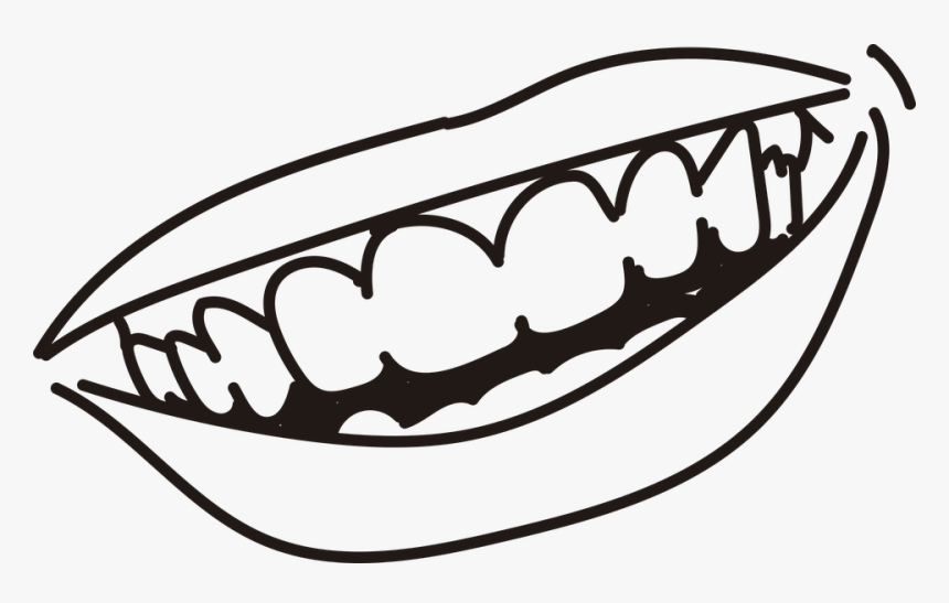 Smile, Mouth, Teeth, Dentist, Smiling, Dentistry - Mouth Png Black And White, Transparent Png, Free Download