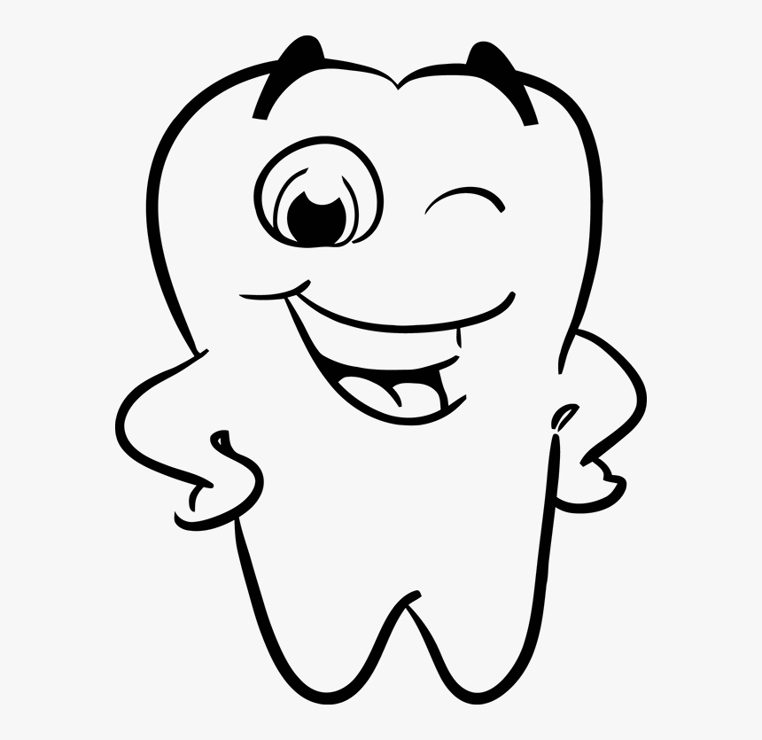 Smiling Tooth Png - Wink Teeth, Transparent Png, Free Download