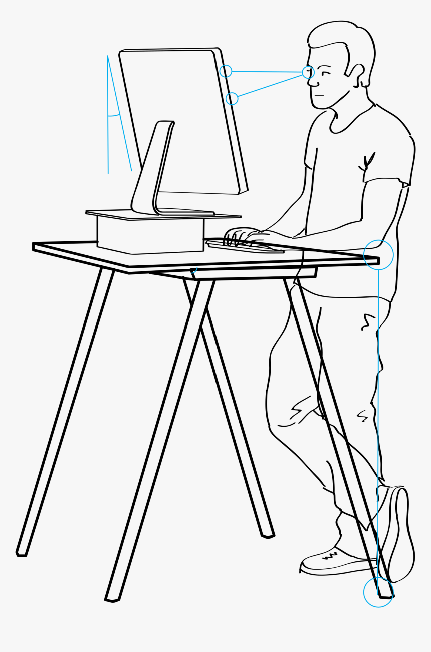 Standing Desks Increase Productivity Standing Table Clipart Hd