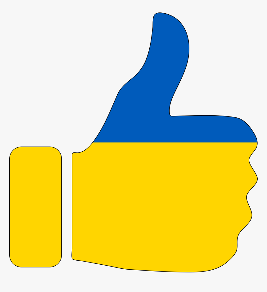 Thumb Clipart Thumbs Up Icon - Ukraine Thumb Up, HD Png Download, Free Download