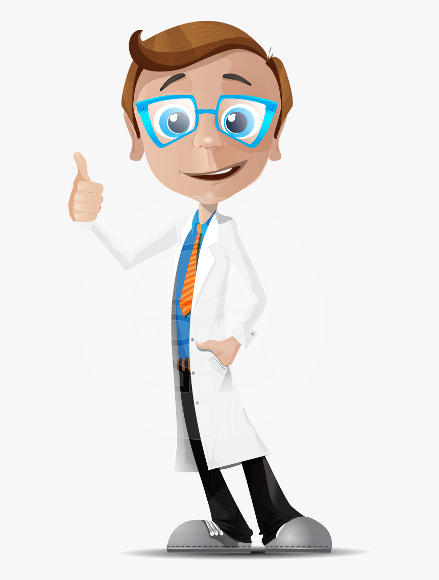 Mad Scientist Guy Cartoon Vector Character Aka Doctor - Transparent Doctor Vector Png, Png Download, Free Download