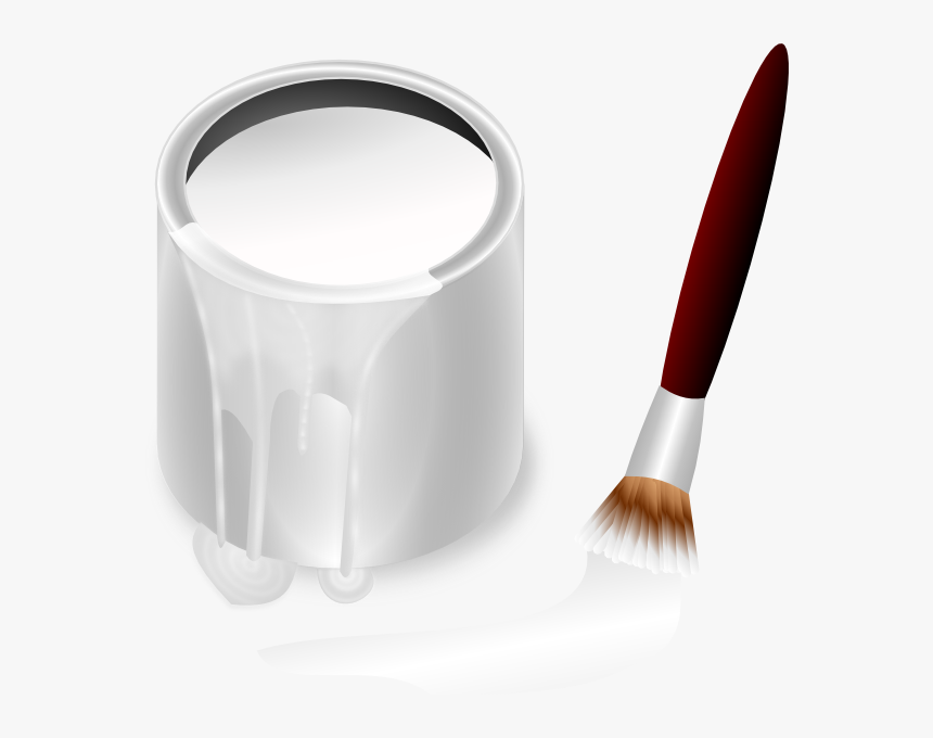 White Paint Bucket And Paint Brush Svg Clip Arts, HD Png Download, Free Download