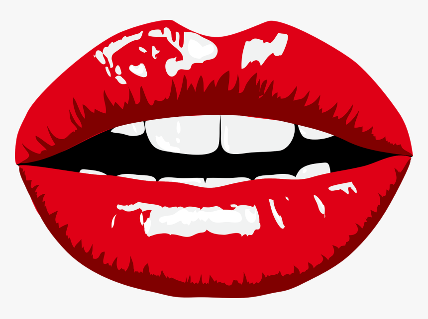 Lips, Lipstick, Mouth, Red, Teeth, White - Pink Lips Clipart Png, Transparent Png, Free Download