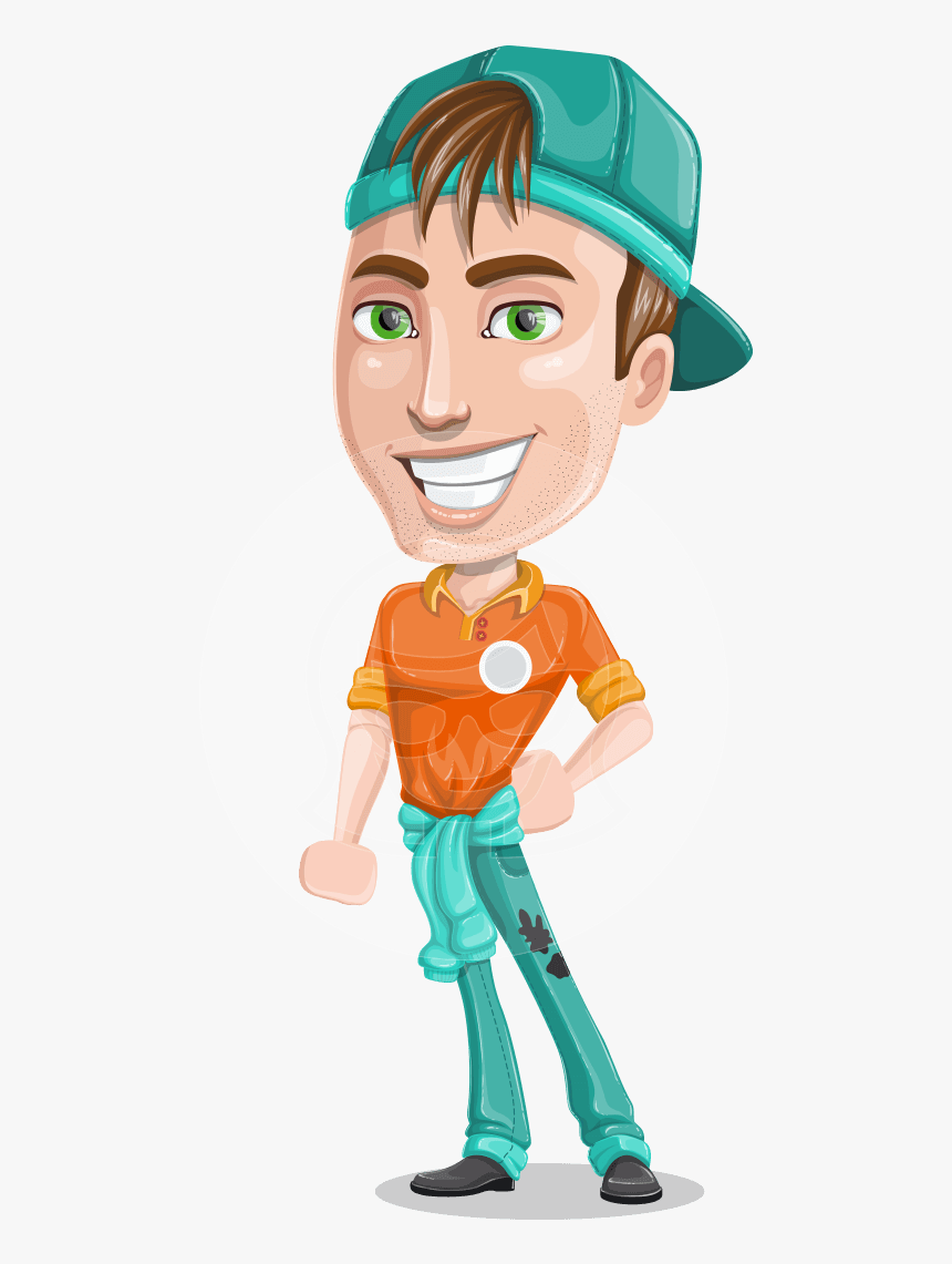 Cartoon Character Holding A Cell Phone, HD Png Download, Free Download