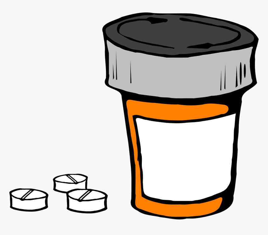 Pill Bottle Drawing Transparent Background, HD Png Download, Free Download