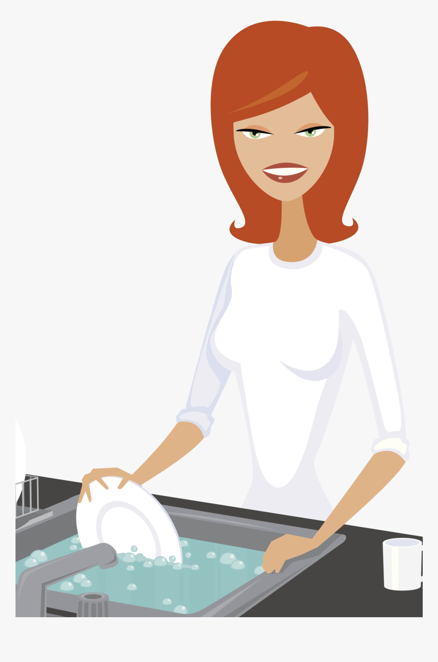 Table Dishwasher Washing Kitchen Illustration - Lavare La Verdura Illustrazione, HD Png Download, Free Download