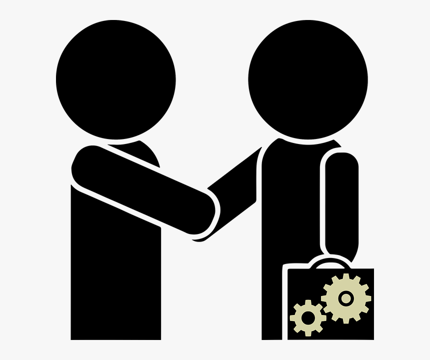 Business, Stick People, Handshake, People, Businessman - Siluet Jabat Tangan Png, Transparent Png, Free Download