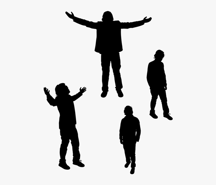 Silhouette, Black, Man, People, Rap, Arms Up, Praise - People Praising God Silhouette, HD Png Download, Free Download