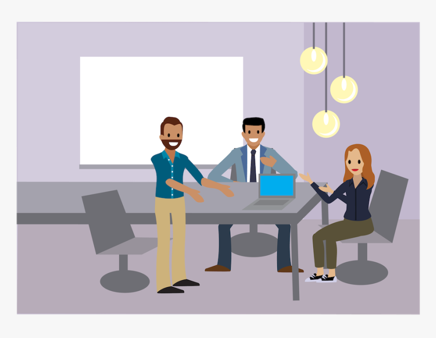 The Sra Team Members Meet In An Office - Art Table, HD Png Download, Free Download