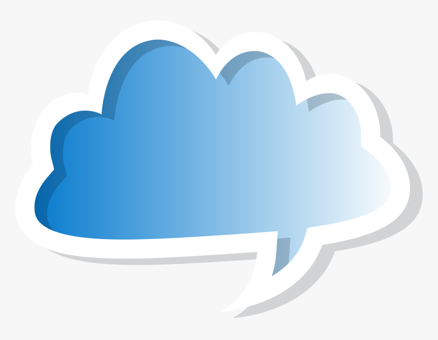 Cloud Bubble Speech Blue Png Clip Art Imageu200b Gallery - Heart, Transparent Png, Free Download