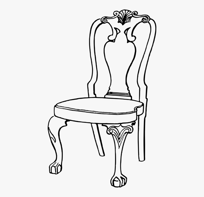 Line Art,art,sitting - Colouring Pics Of Chair, HD Png Download, Free Download