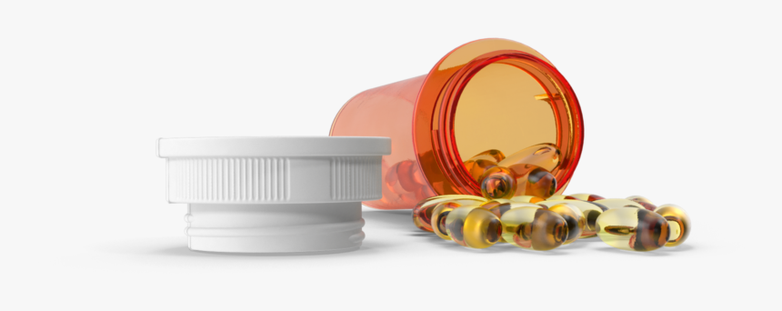 3d Spilled Pill Bottle With Yellow Pharmaceuticals - Pill, HD Png Download, Free Download