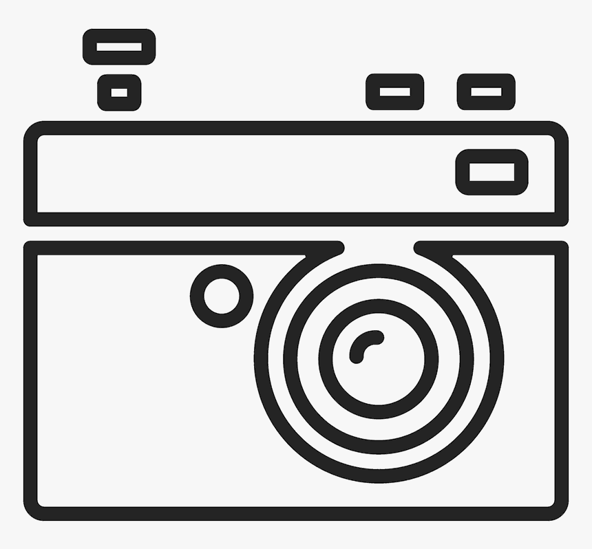 80"s Camera Outline Rubber Stamp - White Camera Outline Png, Transparent Png, Free Download