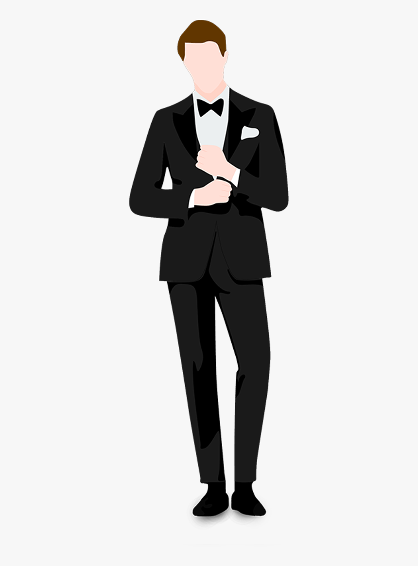 Black Tie For Men - Black Tie Dress Code Png, Transparent Png, Free Download