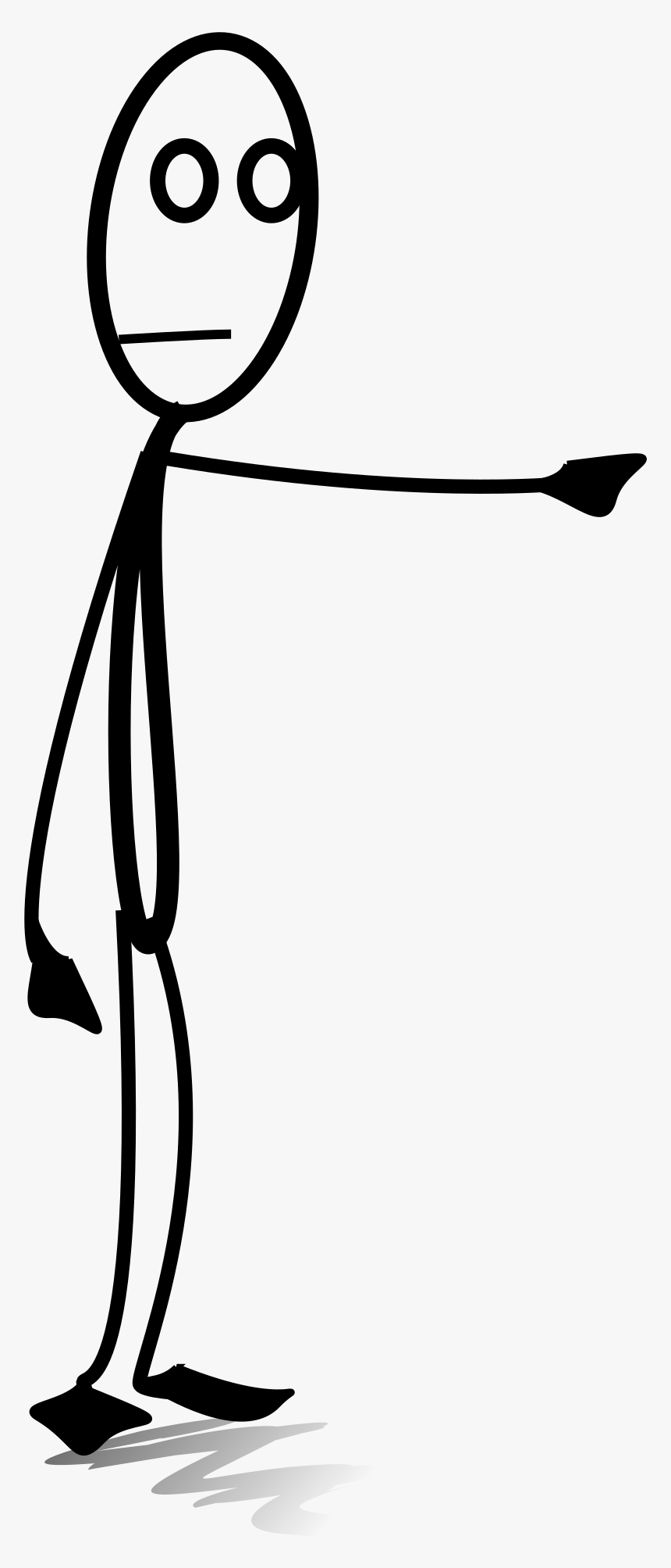 People Clipart Man Standing - Cartoon Stick Man Png, Transparent Png, Free Download