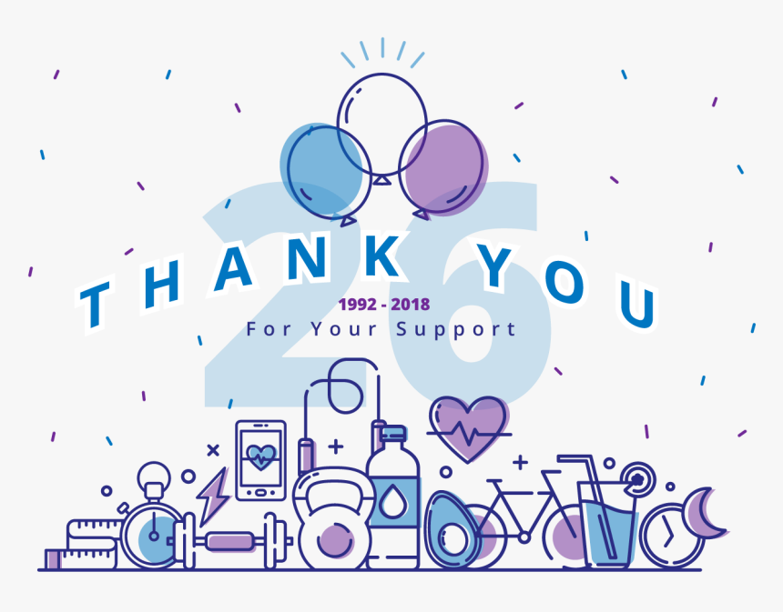 Transparent Thank You For Your Support Png - Healthy Lifestyle Thank You, Png Download, Free Download