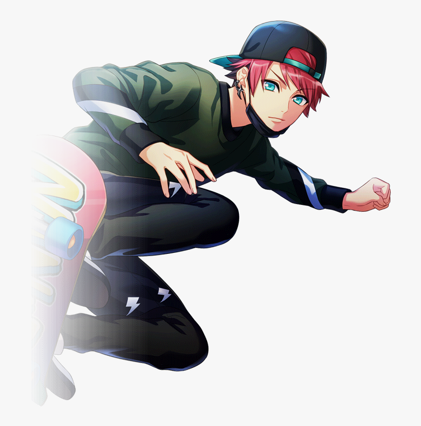 Anime Boy With Skateboard, HD Png Download, Free Download