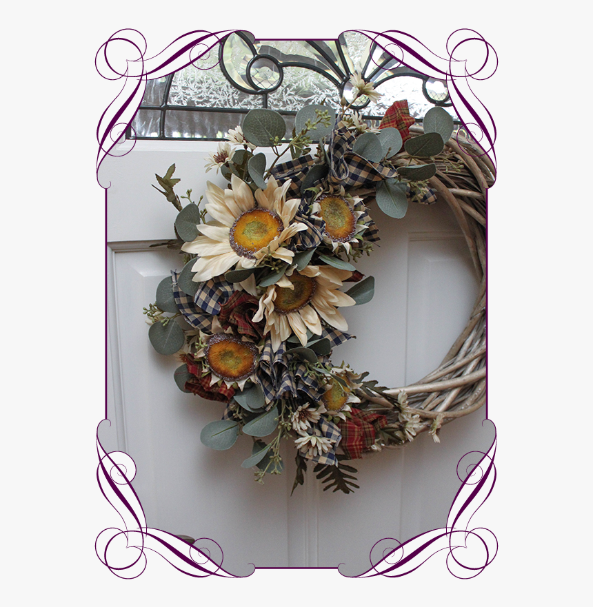 Country Christmas Wreath Png - Flower Bouquet, Transparent Png, Free Download