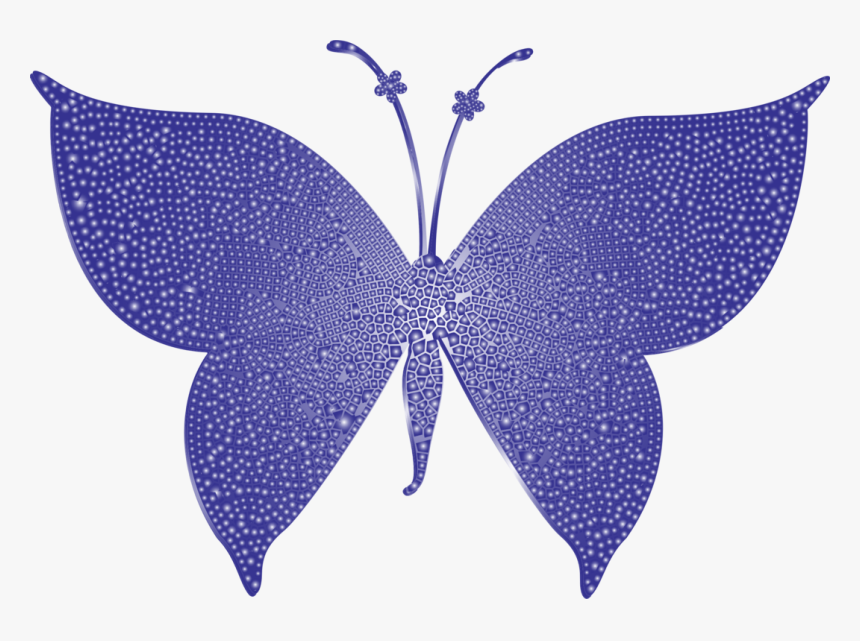 Butterfly,electric Blue,symmetry - Clip Art Gold Butterfly Design, HD Png Download, Free Download