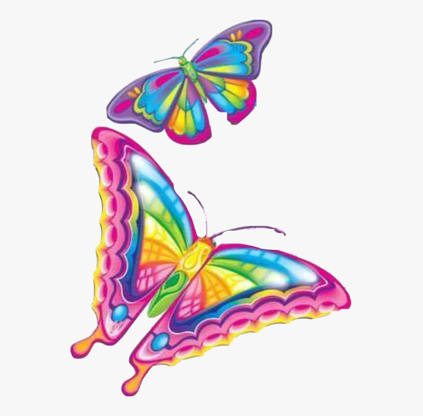 #lisafrank #bight #colorful #beautiful #butterflies - Transparent Lisa Frank Sticker, HD Png Download, Free Download