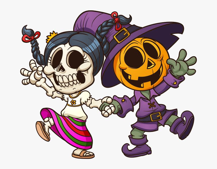 Dia De Muertos Y Halloween, HD Png Download, Free Download