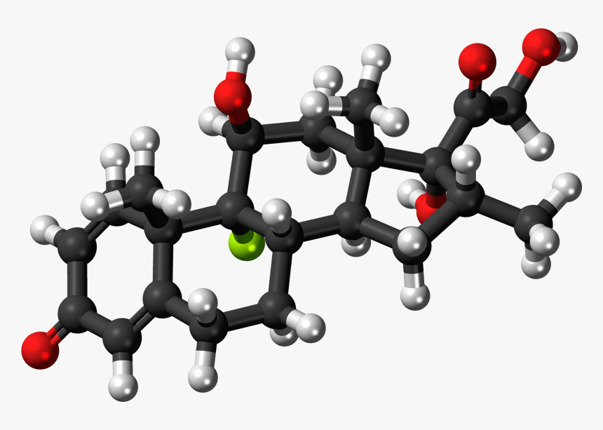 Dexamethasone 3d Ball - Testostérone Décanoate Molécule, HD Png Download, Free Download