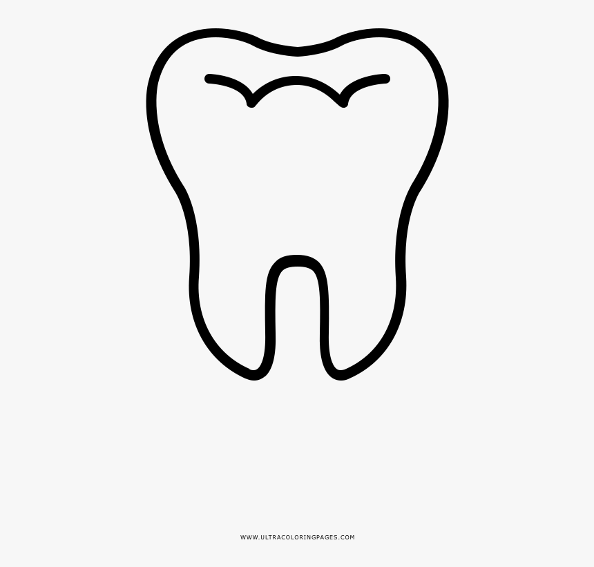 Tooth Coloring Page - Diente Para Colorear, HD Png Download, Free Download