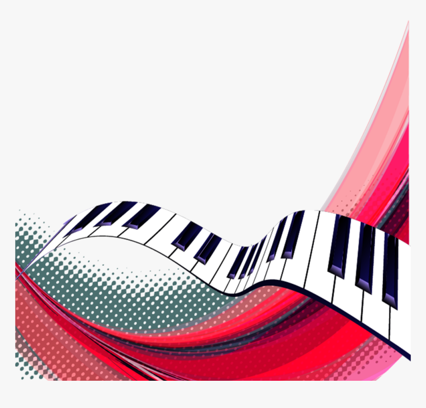 Red Music Note Png , Png Download - Piano Keyboard Vector Png, Transparent Png, Free Download