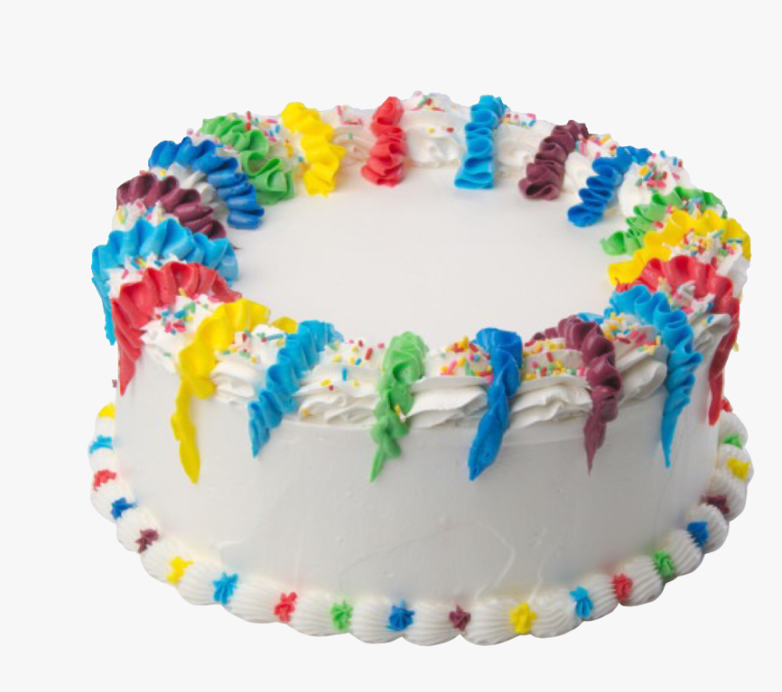 #birthday #cake #confetti #party #rainbow #rainbowcore - Colourful Fresh Cream Cake, HD Png Download, Free Download