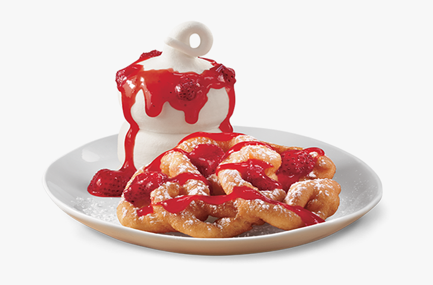 Product Details Dqbakes Funnel Strawberry 2 - Dairy Queen Strawberry Funnel Cake, HD Png Download, Free Download