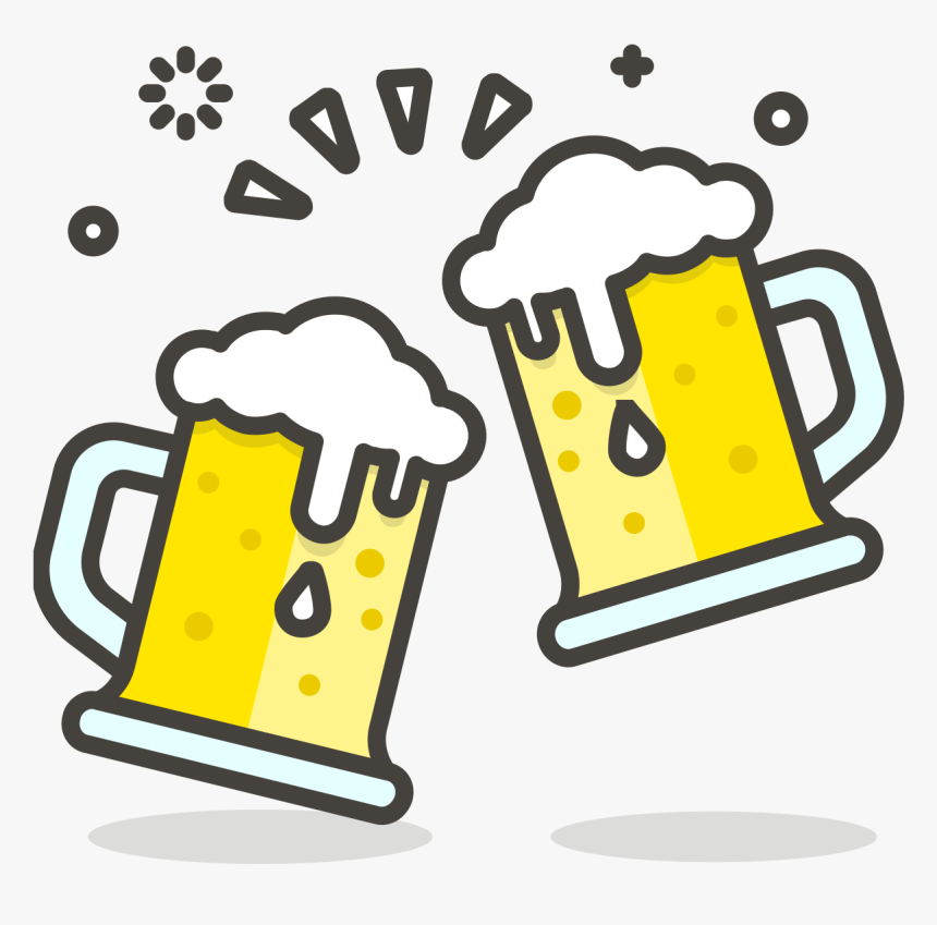 Cartoon Beer Mugs Clinking, HD Png Download, Free Download