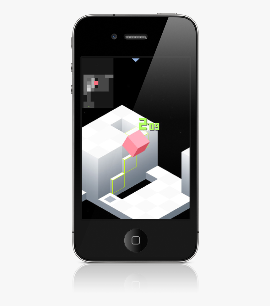 Edge Gameplay Mockup On Vertical Iphone 4 - Mobigame Net, HD Png Download, Free Download