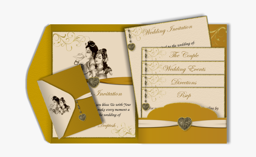 Email Card Pocket Fold Design Luxury Indian - Invitation, HD Png Download, Free Download