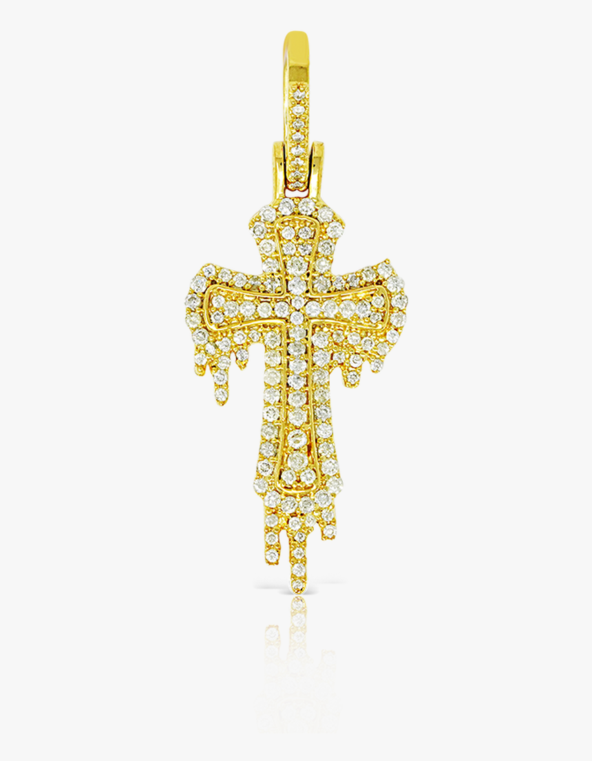 10k Yellow Gold Drip Ankh Pendant - Cross, HD Png Download, Free Download