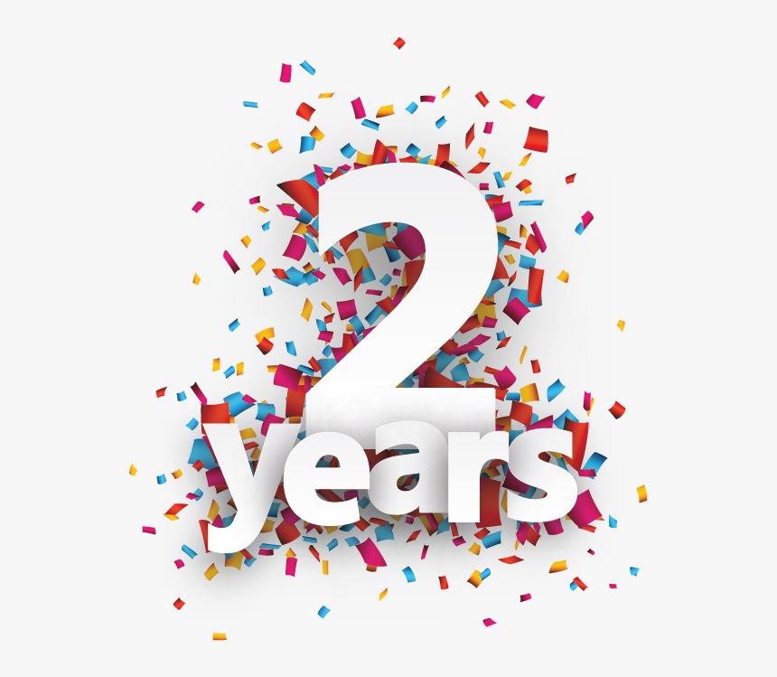 2 Years Celebration , Png Download - 2 Year Anniversary, Transparent Png, Free Download