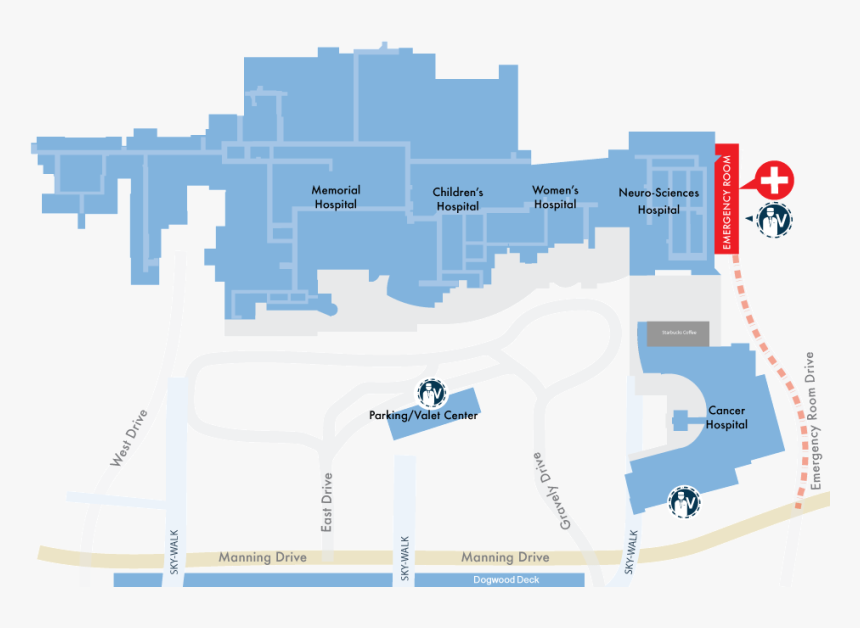 Map - Floor Plan Unc Hospital Map, HD Png Download, Free Download