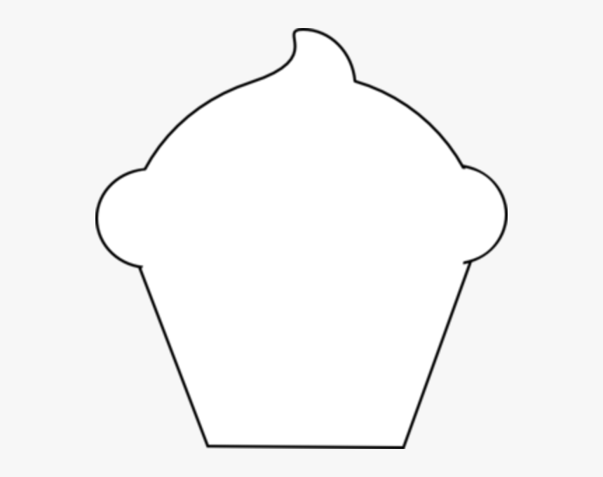 28 Collection Of Cupcake Outline Clipart Black And - Outline Cupcake Clipart Black And White, HD Png Download, Free Download