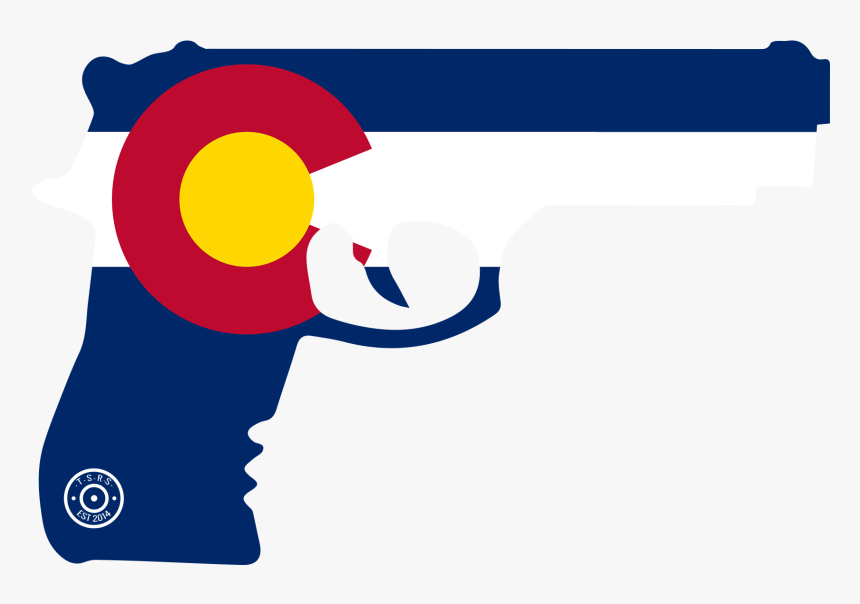 Gun Decals Colorado State Flag Auto Decals - Colorado Flag And Guns, HD Png Download, Free Download