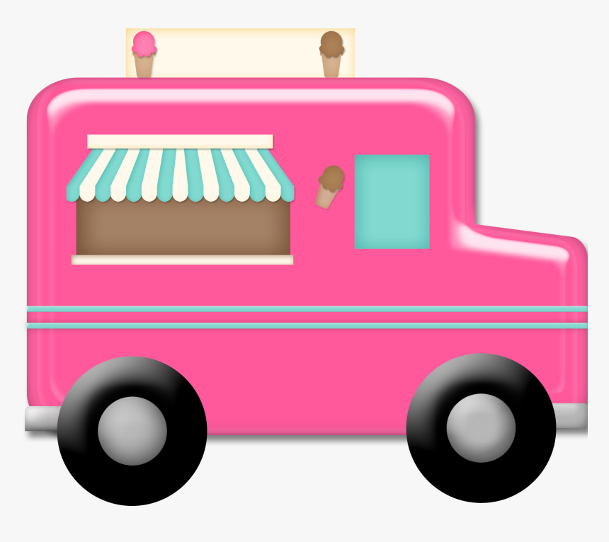 Cupcake Clipart Truck - Carrinho De Sorvete Png, Transparent Png, Free Download