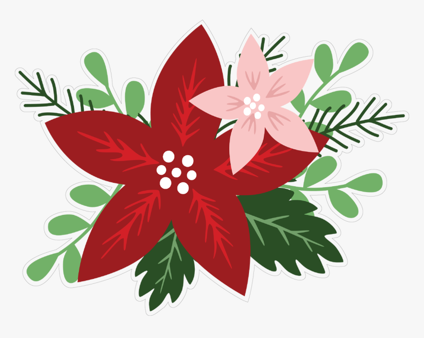 Merry & Bright Flower Bundle Print & Cut File, HD Png Download, Free Download