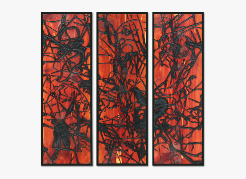 Burnt Panel Triptych No - Stained Glass, HD Png Download, Free Download