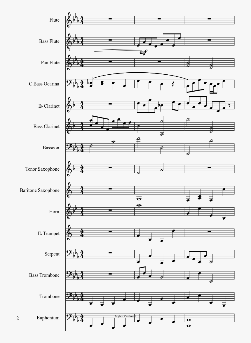 It's Raining Tacos Flute Sheet Music, HD Png Download, Free Download