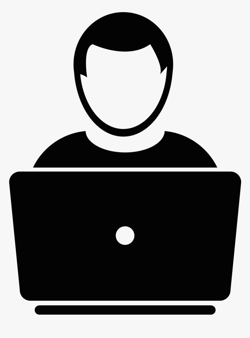 Noun 38101 - Man At A Laptop Icon, HD Png Download, Free Download