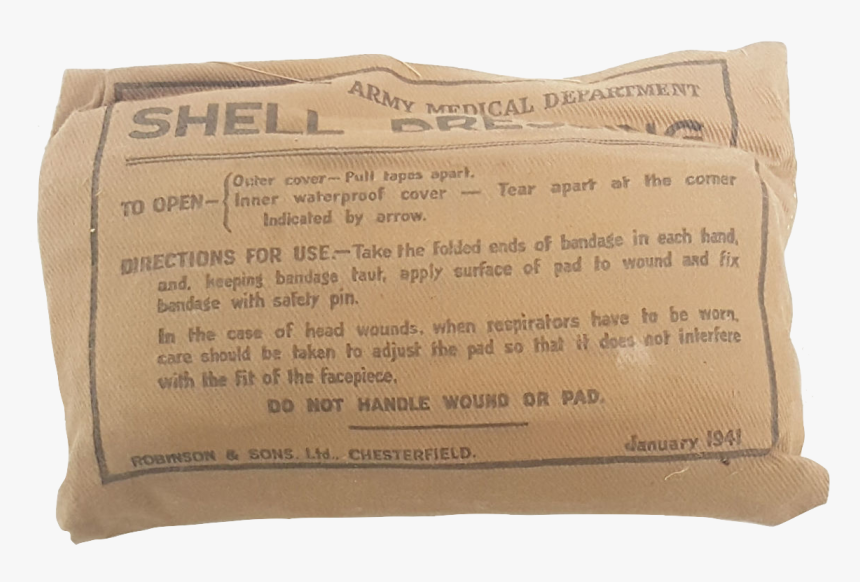 Wwii War Office Army Medical Department Shell Dressing - Throw Pillow, HD Png Download, Free Download